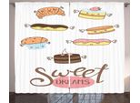 Abakuhaus Dolci Sogni Tenda Rustica, ÉClair E Torta, Soggiorno Tenda Universale Con Passanti E Ganci, 280 X 175 Cm, Multicolore