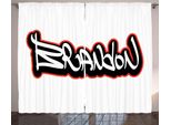 Abakuhaus Brandon Tenda Rustica, Cultura Hip Hop Urbana, Soggiorno Tenda Universale Con Passanti E Ganci, 280 X 175 Cm, Bianco Vermiglio