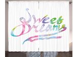 Abakuhaus Dolci Sogni Tenda Rustica, Temi Felicità E Gioventù, Tenda Con Passanti E Ganci Per Camera Da Letto, 280 X 175 Cm, Multicolore