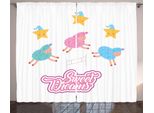 Abakuhaus Dolci Sogni Tenda Rustica, Pecore Cartoon, Soggiorno Tenda Universale Con Passanti E Ganci, 280 X 175 Cm, Multicolore