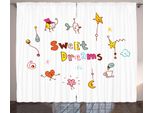 Abakuhaus Dolci Sogni Tenda Rustica, Giocattolo Doodle Sterne, Tende Universali Per Soggiorno Con Passanti E Ganci, 280 X 175 Cm, Multicolore