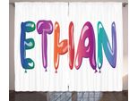 Abakuhaus Ethan Tenda Rustica, Palloncini Buon Compleanno, Camera Da Letto Tenda Con Passanti E Ganci, 280 X 175 Cm, Multicolore