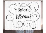 Abakuhaus Dolci Sogni Tenda Rustica, Romantica E Riccia, Tenda Universale Per Soggiorno Con Passanti E Ganci, 280 X 175 Cm, Bianco E Nero