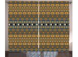 Abakuhaus Tenda Rustica Afgana, Shapes, Tende Universali Per Soggiorno Con Passanti E Ganci, 280 X 175 Cm, Multicolore