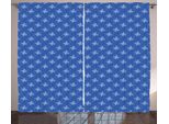 Abakuhaus Pinwheel Tenda Rustica, Motivo Blu Energia, Tenda Con Nastro Arricciato Per Camera Da Letto Con Passanti E Ganci, 280 X 175 Cm, Blu E Bianco