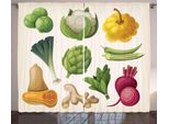 Abakuhaus Tenda Rustica Con Motivi Vegetali, Exotic Fresh Food, Tenda Universale Per Soggiorno Con Passanti E Ganci, 280 X 175 Cm, Multicolore