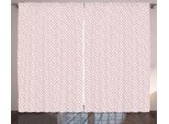 Abakuhaus Tenda Rustica Pinwheel, Motivo Rosa Tenue, Tenda Con Passanti E Ganci Per Camera Da Letto, 280 X 175 Cm, Rosa Bianca Essiccata