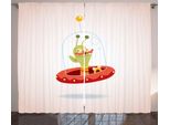 Abakuhaus Tenda Rustica, Alien Character, Tenda Con Passanti E Ganci Per Camera Da Letto, 280 X 175 Cm, Multicolore