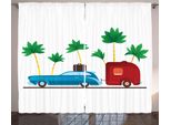 Abakuhaus Tenda Rustica Per Camper, Tema Viaggi Esotici, Tende Universali Per Soggiorno Con Passanti E Ganci, 280 X 175 Cm, Multicolore