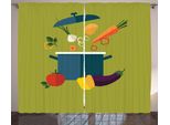 Abakuhaus Tenda Rustica Con Motivi Vegetali, Zuppa Vegetariana, Tenda Con Passanti E Ganci Per Camera Da Letto, 280 X 175 Cm, Multicolore
