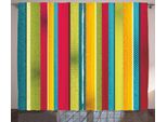 Abakuhaus Tenda Rustica Astratta, Strisce Sfrangiate, Tende Universali Per Soggiorno Con Passanti E Ganci, 280 X 175 Cm, Multicolore