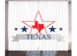 Abakuhaus Texas Star Tenda Rustica, Motivo A Carte Americane, Tenda Con Passanti E Ganci Per Camera Da Letto, 280 X 175 Cm, Grigio Pallido Vermiglio