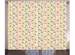 Abakuhaus Tenda Botanica Rustica, Allegro Tema Primaverile, Tende Universali Per Soggiorno Con Passanti E Ganci, 280 X 175 Cm, Multicolore