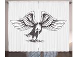 Abakuhaus Adler Tenda Rustica, Freiheit Freiheit, Tende Universali Per Soggiorno Con Passanti E Ganci, 280 X 175 Cm, Grigio Chiaro E Nero