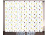 Abakuhaus Tenda Rustica Astratta, Ice Cream Ananas, Tende Universali Per Soggiorno Con Passanti E Ganci, 280 X 175 Cm, Multicolore
