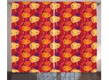 Abakuhaus Tenda Tropicale Rustica, Hawaii Foliage Silhouettes, Tenda Con Passanti E Ganci Per Camera Da Letto, 280 X 175 Cm, Multicolore