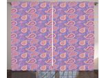 Abakuhaus Tenda Etnica Rustica, Boho Paisley Persiano, Tenda Con Passanti E Ganci Per Camera Da Letto, 280 X 175 Cm, Lavanda Pesca Crema
