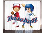 Abakuhaus Sport Tenda Rustica, Baseball Pitching, Soggiorno Tenda Universale Con Passanti E Ganci, 280 X 175 Cm, Blu Cobalto Bianco