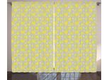 Abakuhaus Fiori Tenda Rustica, Fioritura Primaverile, Soggiorno Tenda Universale Con Passanti E Ganci, 280 X 175 Cm, Bianco Giallo