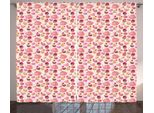 Abakuhaus Dessert Tenda Rustica, Muffin Realistico, Tenda Con Passanti E Ganci Per Camera Da Letto, 280 X 175 Cm, Multicolore