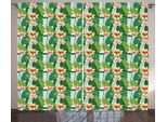 Abakuhaus Tenda Rustica Con Motivi Floreali, Botanica Esotica Hawaiana, Tende Universali Per Soggiorno Con Passanti E Ganci, 280 X 175 Cm, Multicolore