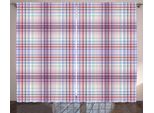 Abakuhaus Tenda Rustica A Quadri, Disegno Folcloristico Irlandese, Tenda Con Passanti E Ganci Per Camera Da Letto, 280 X 175 Cm, Viola Blu Turchese