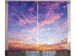 Abakuhaus Navy E Blush Tenda Rustica, Ethereal Sky, Tenda Con Passanti E Ganci Per Camera Da Letto, 280 X 175 Cm, Rosa Viola Blu