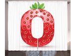Abakuhaus Lettera O Tenda Rustica, Vibrant Obst Hauptstadt, Tende Universali Per Soggiorno Con Passanti E Ganci, 280 X 175 Cm, Rosso Cinabro Arancione Verde
