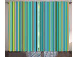 Abakuhaus Tenda Astratta Rustica, Strisce Sottili Retrò, Tende Universali Per Soggiorno Con Passanti E Ganci, 280 X 175 Cm, Multicolore