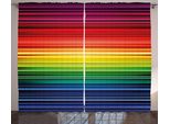 Abakuhaus Tenda Astratta Rustica, Strisce Arcobaleno Neon, Tenda Universale Per Soggiorno Con Passanti E Ganci, 280 X 175 Cm, Multicolore