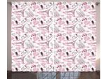 Abakuhaus Paris Tenda Rustica, Kissing Couple Valentines, Tende Universali Per Soggiorno Con Passanti E Ganci, 280 X 175 Cm, Rosa Confetto