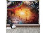 Abakuhaus Arazzo Astrologico, Spiritualità Astrale, Soggiorno Camera Da Letto Casa Arazzo In Raso Setoso, 200 X 150 Cm, Multicolore