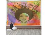 Abakuhaus Arazzo Musicale, Donna Afroamericana, Soggiorno Camera Da Letto Casa Arazzo In Raso Setoso, 200 X 150 Cm, Multicolore