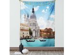 Abakuhaus Venezia Arazzo, Canal Grande E Basilica Di Santa Maria Della Salute Italia, Soggiorno Camera Da Letto Arazzo In Raso Setoso, 150 X 200 Cm, Bianco Caffè Chiaro