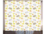 Abakuhaus Tenda Rustica Per Asilo Nido, Animali Della Giungla Per Bambini, Tenda Con Passanti E Ganci Per Camera Da Letto, 280 X 175 Cm, Multicolore