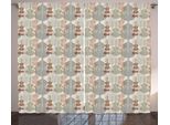 Abakuhaus Musica Tenda Rustica, Quartetto D'archi Violini, Camera Da Letto Tenda Con Passanti E Ganci, 280 X 175 Cm, Verde Reseda Warm Taupe