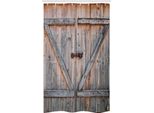 Abakuhaus Tenda Da Doccia Rustica Stretta, Stile Country Americano, Set Decorativo Per Bagno In Tessuto Con Ganci, 120 X 180 Cm, Marrone Chiaro E Grigio