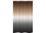 Abakuhaus Tenda Da Doccia Stretta Ombre, Motivo Marrone E Grigio, Set Decorativo Per Bagno In Tessuto Con Ganci, 120 X 180 Cm, Marrone Grigio