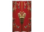 Abakuhaus Mandala Tenda Da Doccia Stretta, Pittura Artistica Giapponese Su Porta, Set Decorativo Per Bagno In Tessuto Con Ganci, 120 X 180 Cm, Vermiglio E Multicolore