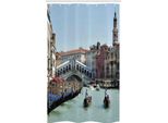 Abakuhaus Italia Tenda Da Doccia Stretta, Foto Gondola Veneziana Sul Canale, Set Decorativo Per Bagno In Tessuto Con Ganci, 120 X 180 Cm, Multicolore