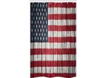 Abakuhaus Stati Uniti D'america Tenda Da Doccia Stretta, Fourth Of July Independence, Set Decorativo Per Bagno In Tessuto Con Ganci, 120 X 180 Cm, Bianco Blu Scuro Rosso