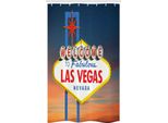 Abakuhaus Stati Uniti D'america Tenda Da Doccia Stretta, Fabulous Las Vegas Nevada, Set Decorativo Per Bagno In Tessuto Con Ganci, 120 X 180 Cm, Multicolore