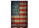 Abakuhaus Tenda Da Doccia Americana Stretta, Old National Patriotic, Set Decorativo Per Bagno In Tessuto Con Ganci, 120 X 180 Cm, Marrone Chiaro Blu Rosso