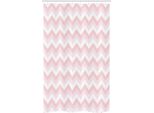 Abakuhaus Tenda Da Doccia Rosa Stretta, Motivo A Zig-Zag Chevron Grunge, Set Decorativo Per Bagno In Tessuto Con Ganci, 120 X 180 Cm, Rosa Pallido Bianco