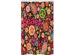 Abakuhaus Fantastico Tenda Da Doccia Stretta, Foglie Hippie Paisley, Set Decorativo Per Bagno In Tessuto Con Ganci, 120 X 180 Cm, Multicolore