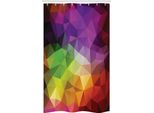 Abakuhaus Tenda Da Doccia Colorata E Stretta, Forma Geometrica Poligonale, Set Decorativo Per Bagno In Tessuto Con Ganci, 120 X 180 Cm, Multicolore