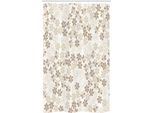 Abakuhaus Tenda Da Doccia Estiva Stretta, Bouquet Di Fiori, Set Decorativo Per Bagno In Tessuto Con Ganci, 120 X 180 Cm, Beige Umbra Crema