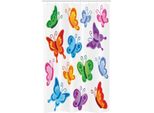 Abakuhaus Tenda Da Doccia Stretta Con Farfalle, Ali Colorate Elaborate, Set Decorativo Per Bagno In Tessuto Con Ganci, 120 X 180 Cm, Multicolore