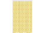 Abakuhaus Tenda Da Doccia Stretta Gialla, Vintage Bohem Geometric, Set Decorativo Per Bagno In Tessuto Con Ganci, 120 X 180 Cm, Giallo Crema