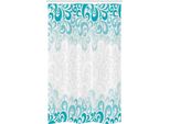 Abakuhaus Tenda Da Doccia Astratta Stretta, Design Classico Floreale, Set Decorativo Per Bagno In Tessuto Con Ganci, 120 X 180 Cm, Verde Acqua Turchese Bianco
